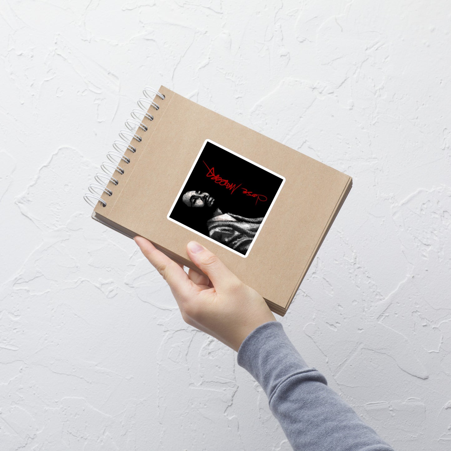 Jose Madera en rojo Pegatinas sin burbujas