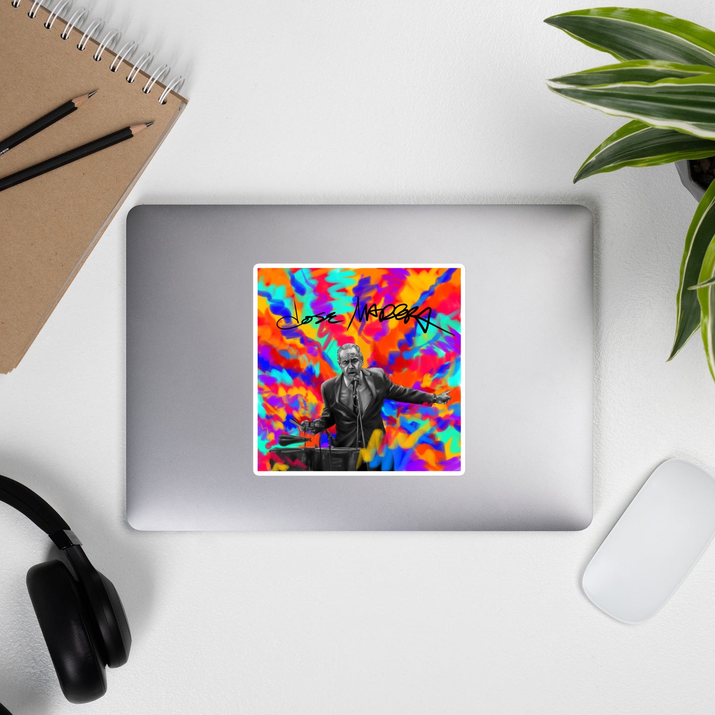 Jose Madera Ritmo en negro Pegatinas sin burbujas