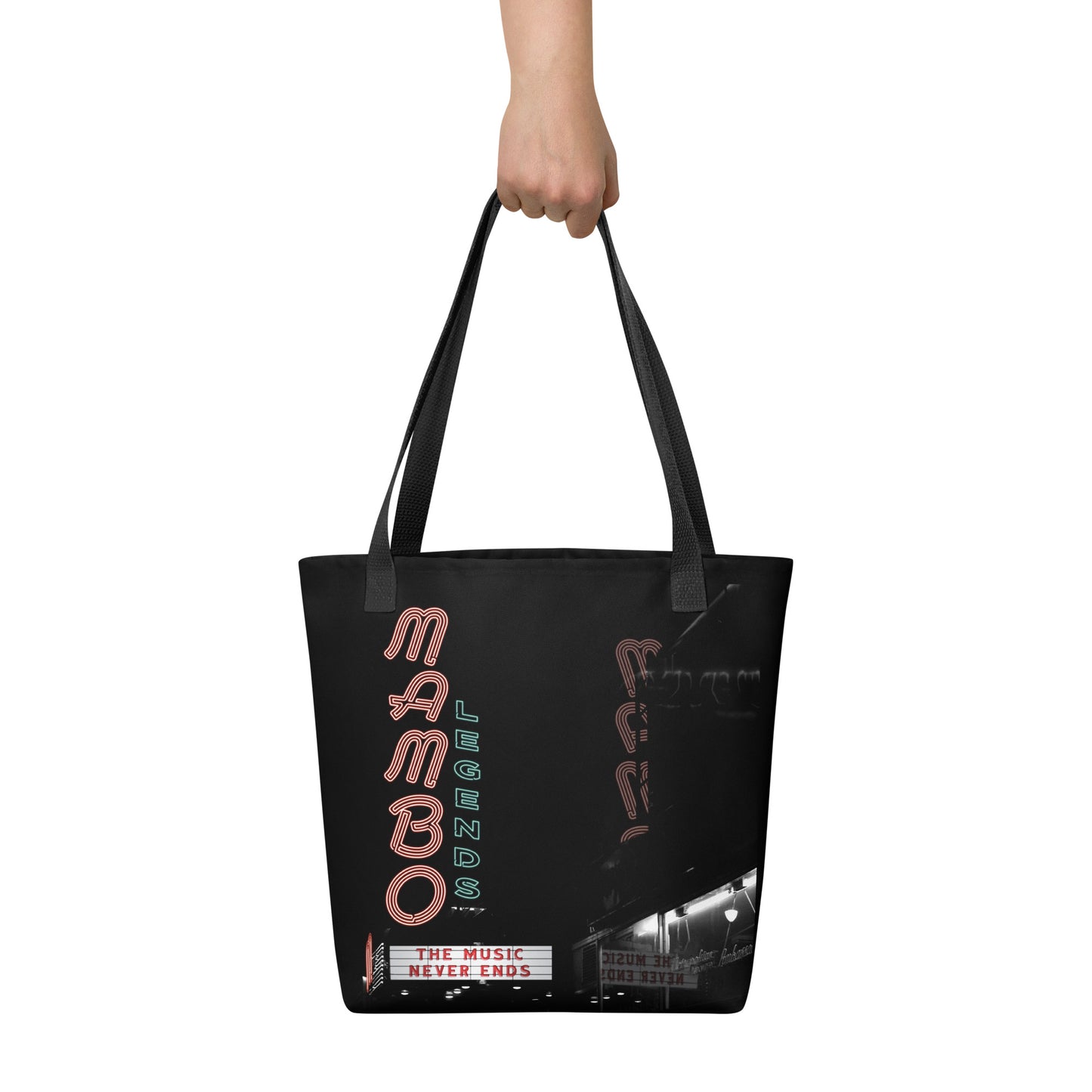 The Music Never Ends Tote bag