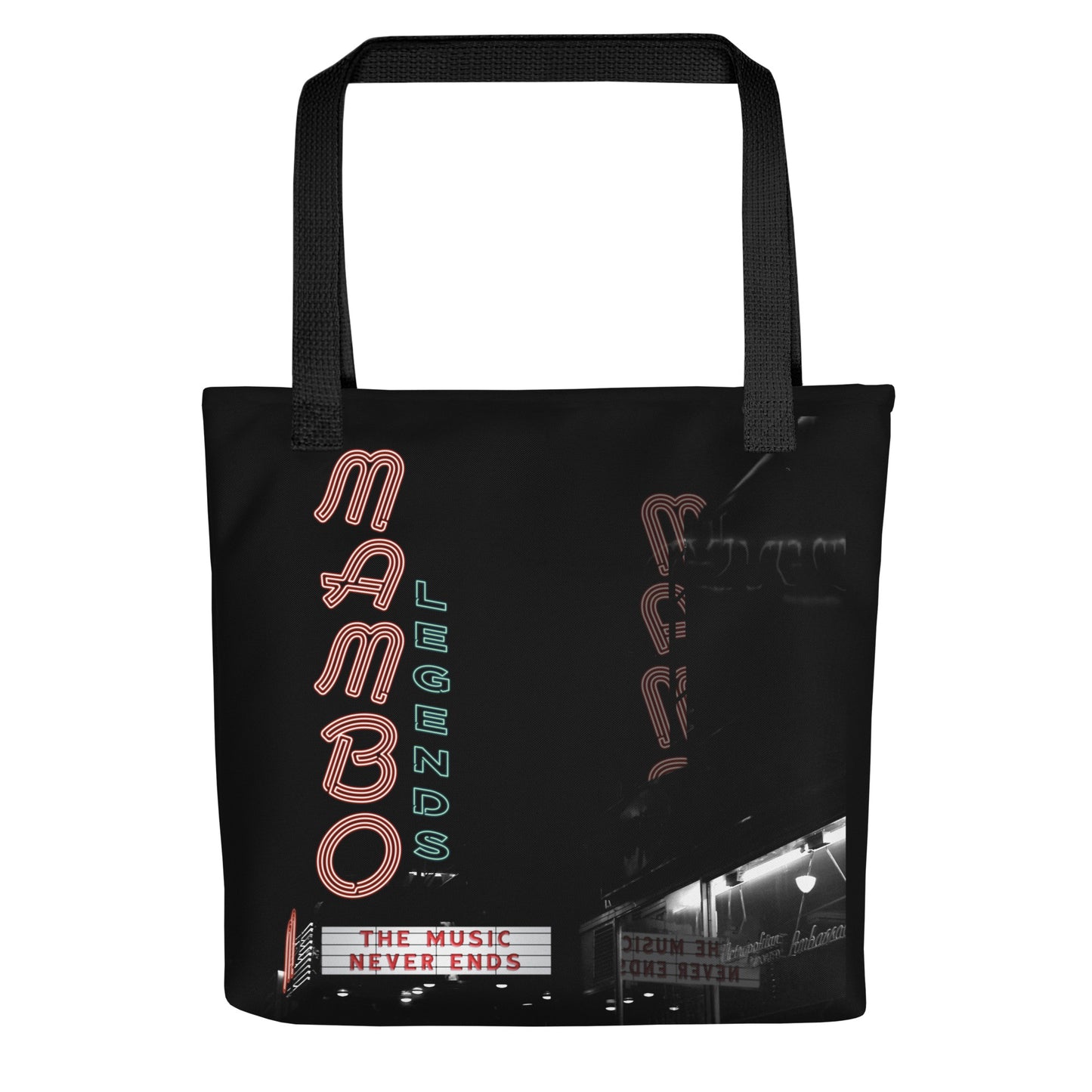 The Music Never Ends Tote bag