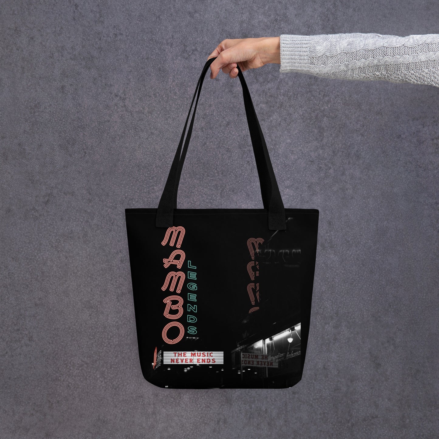 The Music Never Ends Tote bag