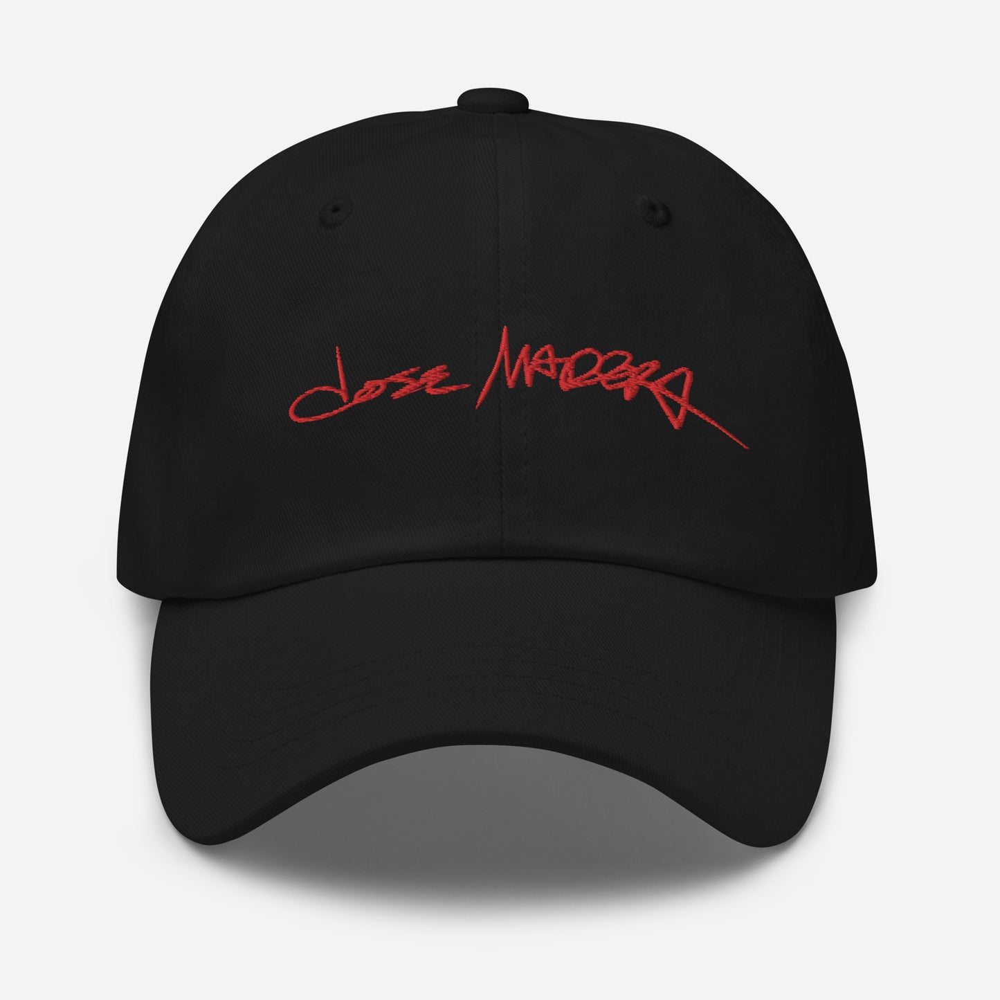 Jose Madera Autograph in Red Dad hat