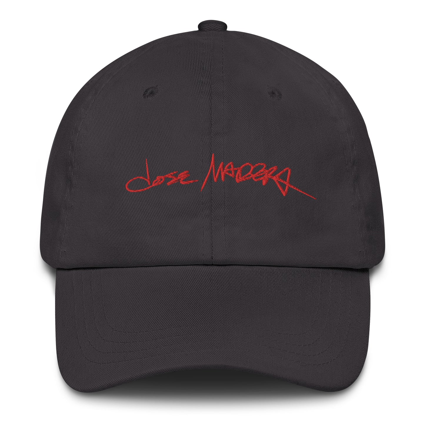 Jose Madera Autograph in Red Dad hat