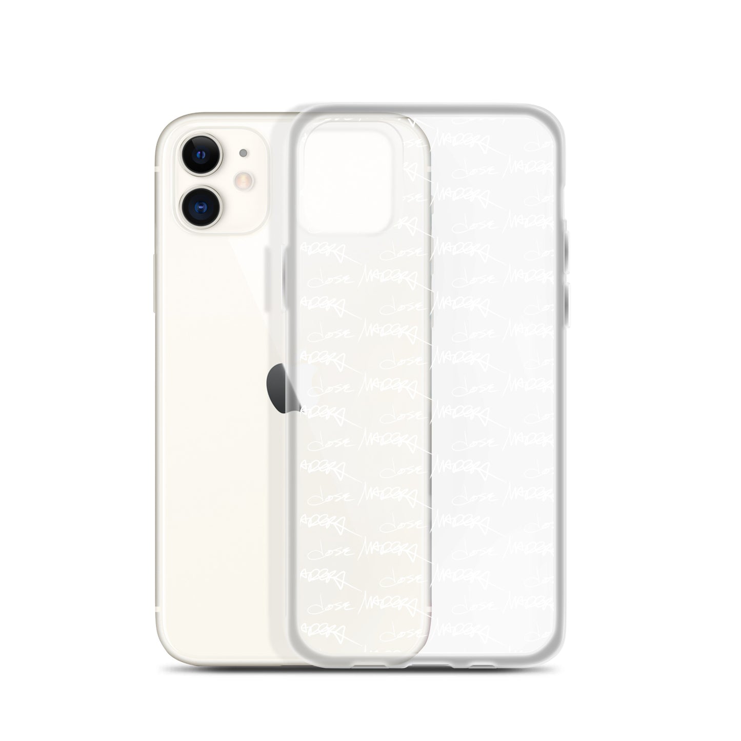 Jose Madera Autograph in White on Clear Case for iPhone®