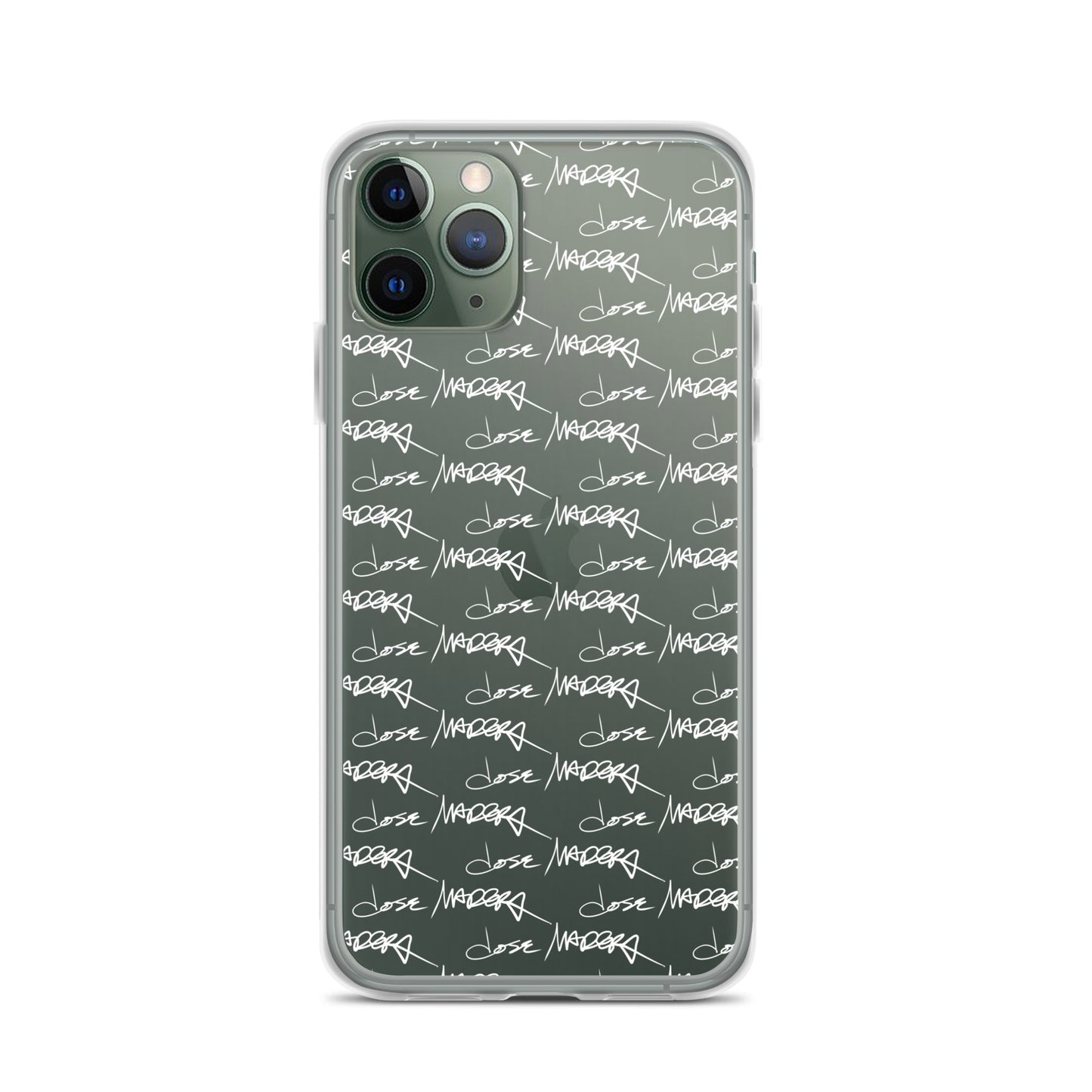 Jose Madera Autograph in White on Clear Case for iPhone®