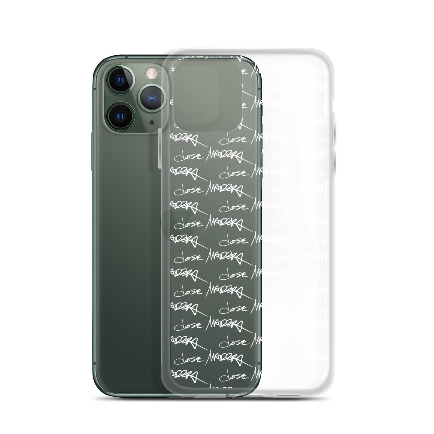 Jose Madera Autograph in White on Clear Case for iPhone®