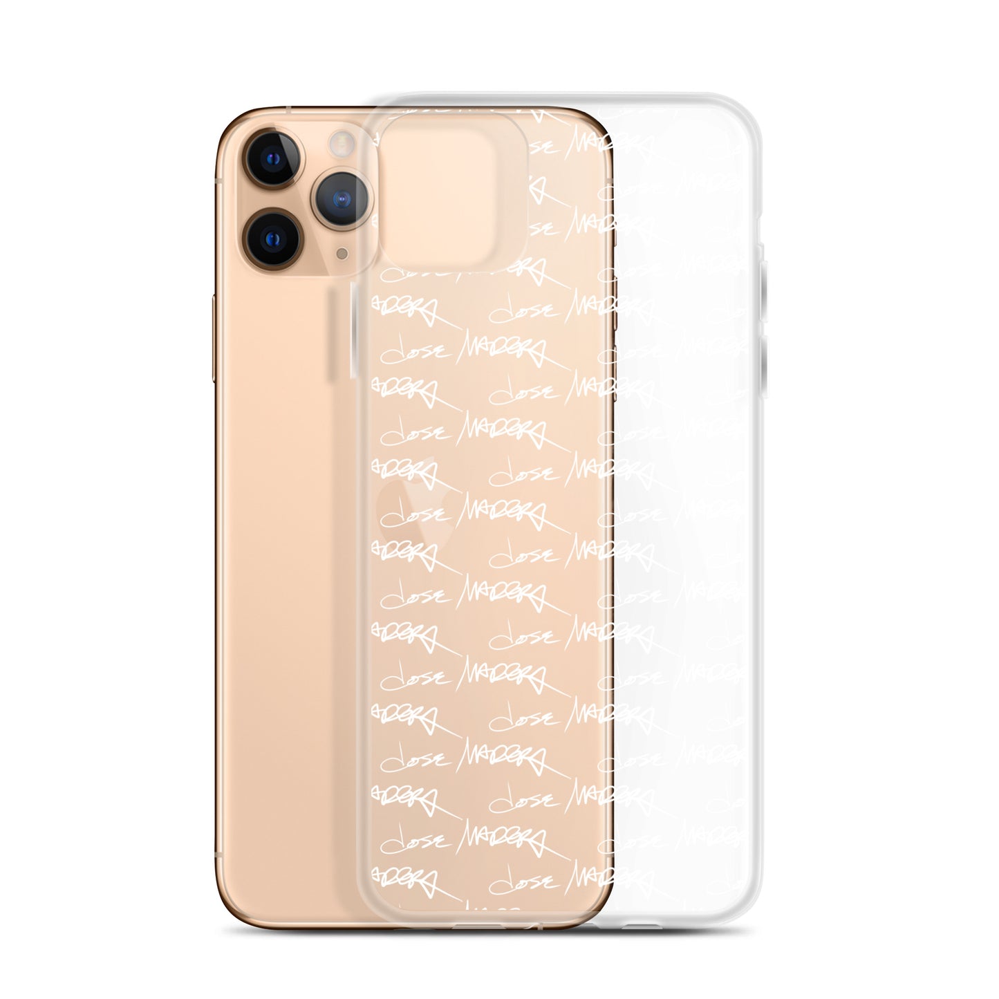 Jose Madera Autograph in White on Clear Case for iPhone®