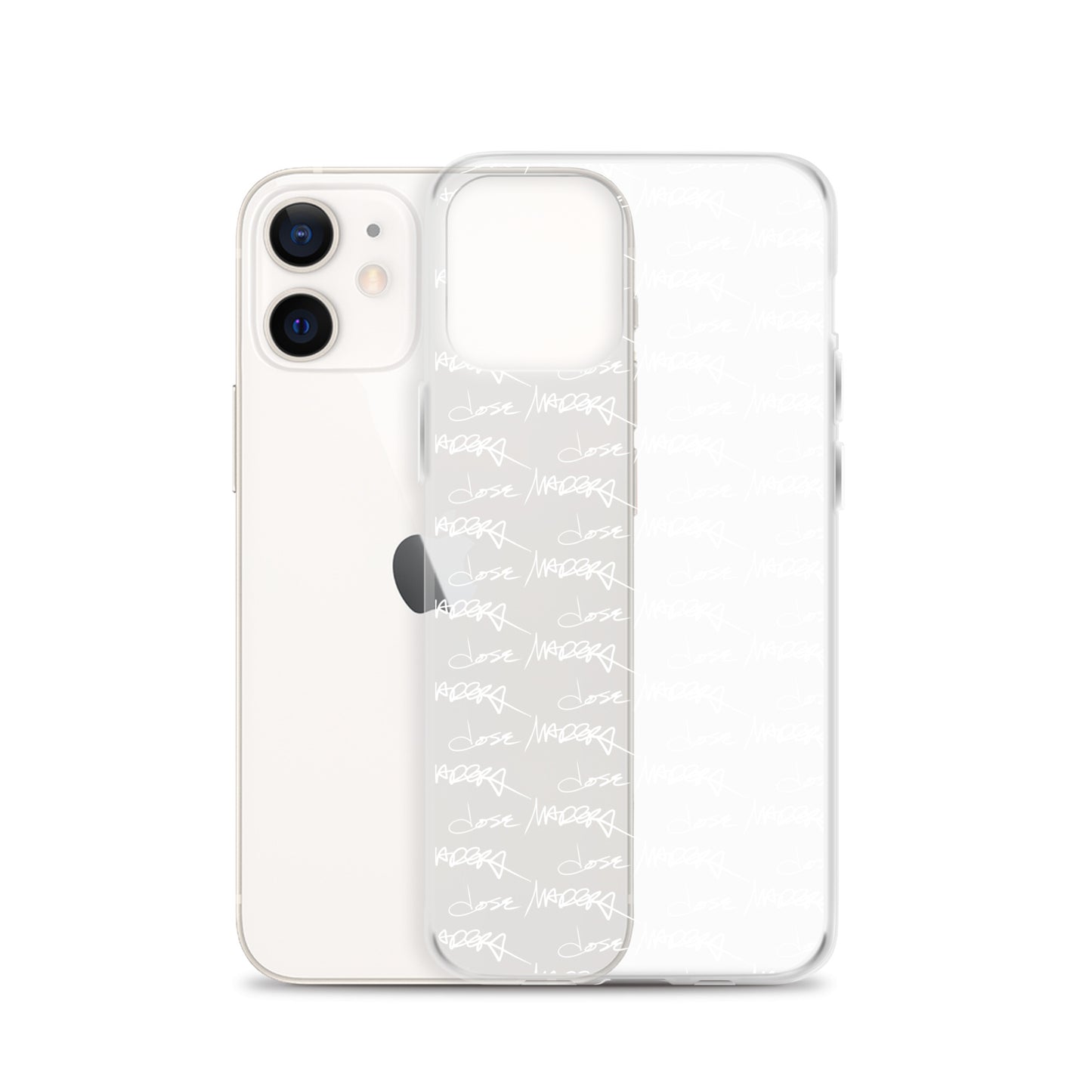 Jose Madera Autograph in White on Clear Case for iPhone®