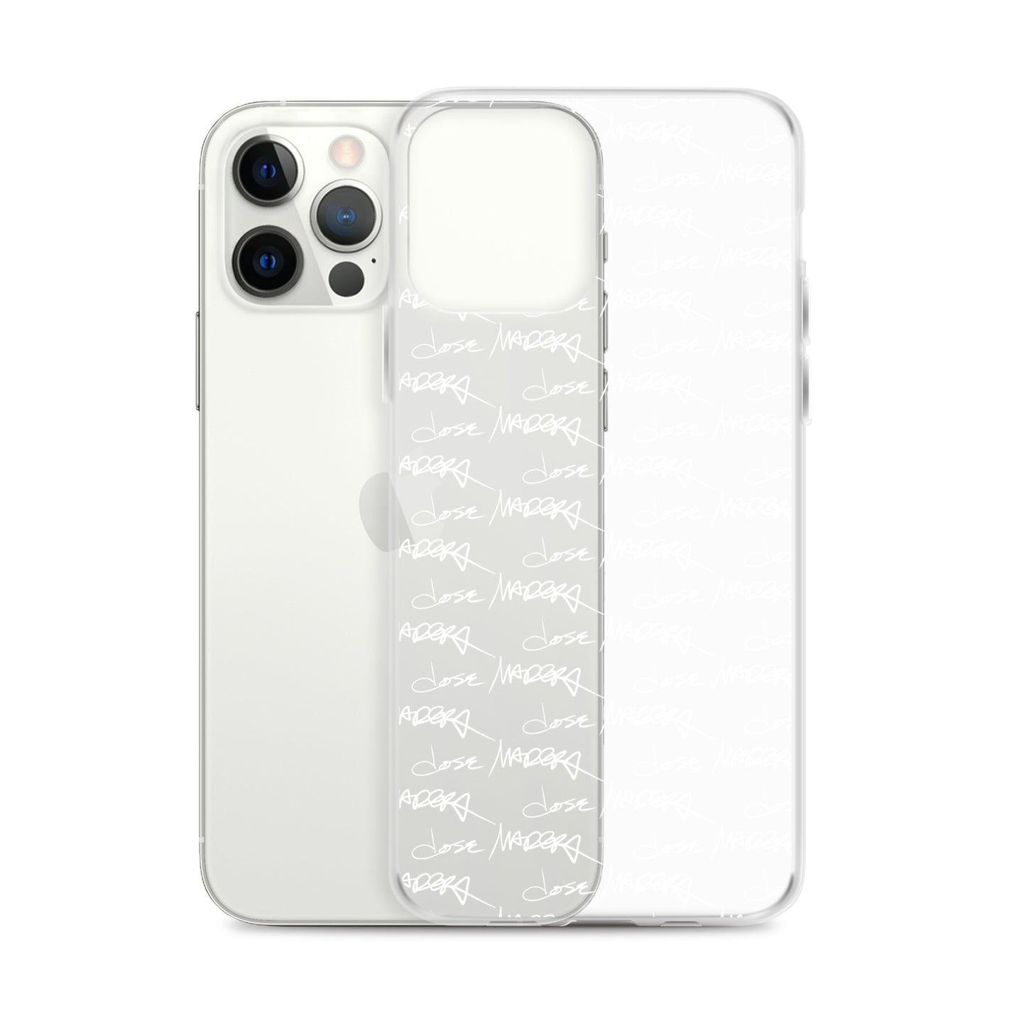 Jose Madera Autograph in White on Clear Case for iPhone®