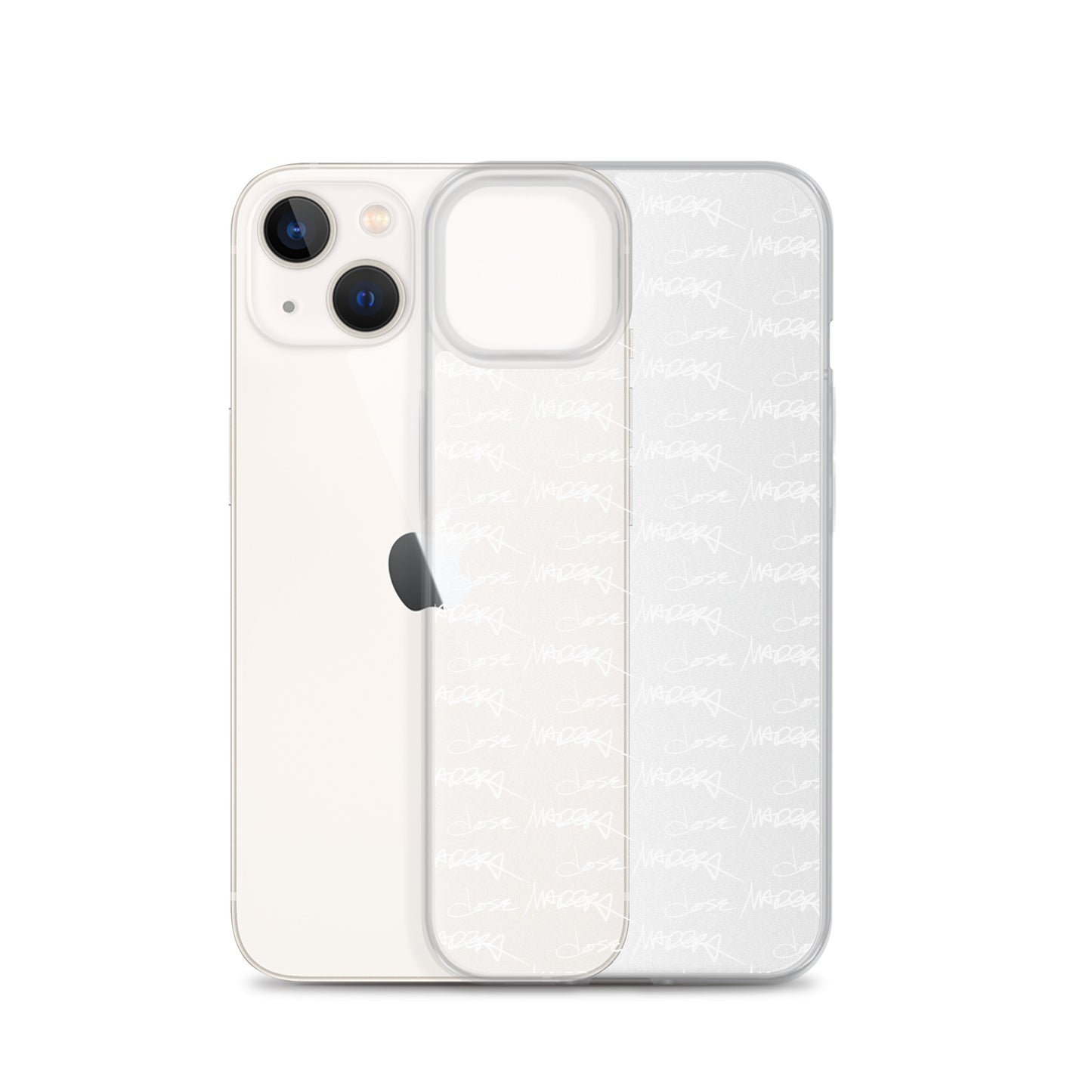 Jose Madera Autograph in White on Clear Case for iPhone®