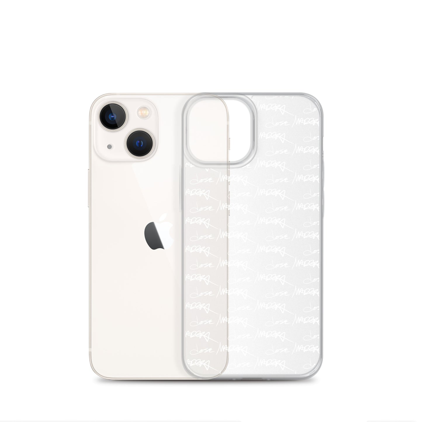 Jose Madera Autograph in White on Clear Case for iPhone®