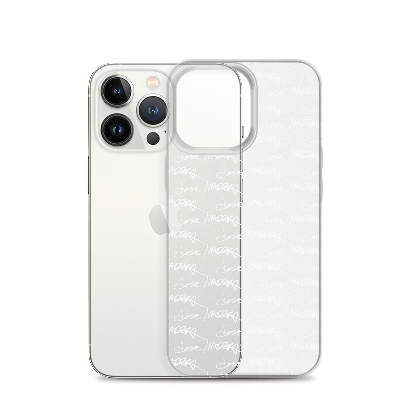 Jose Madera Autograph in White on Clear Case for iPhone®