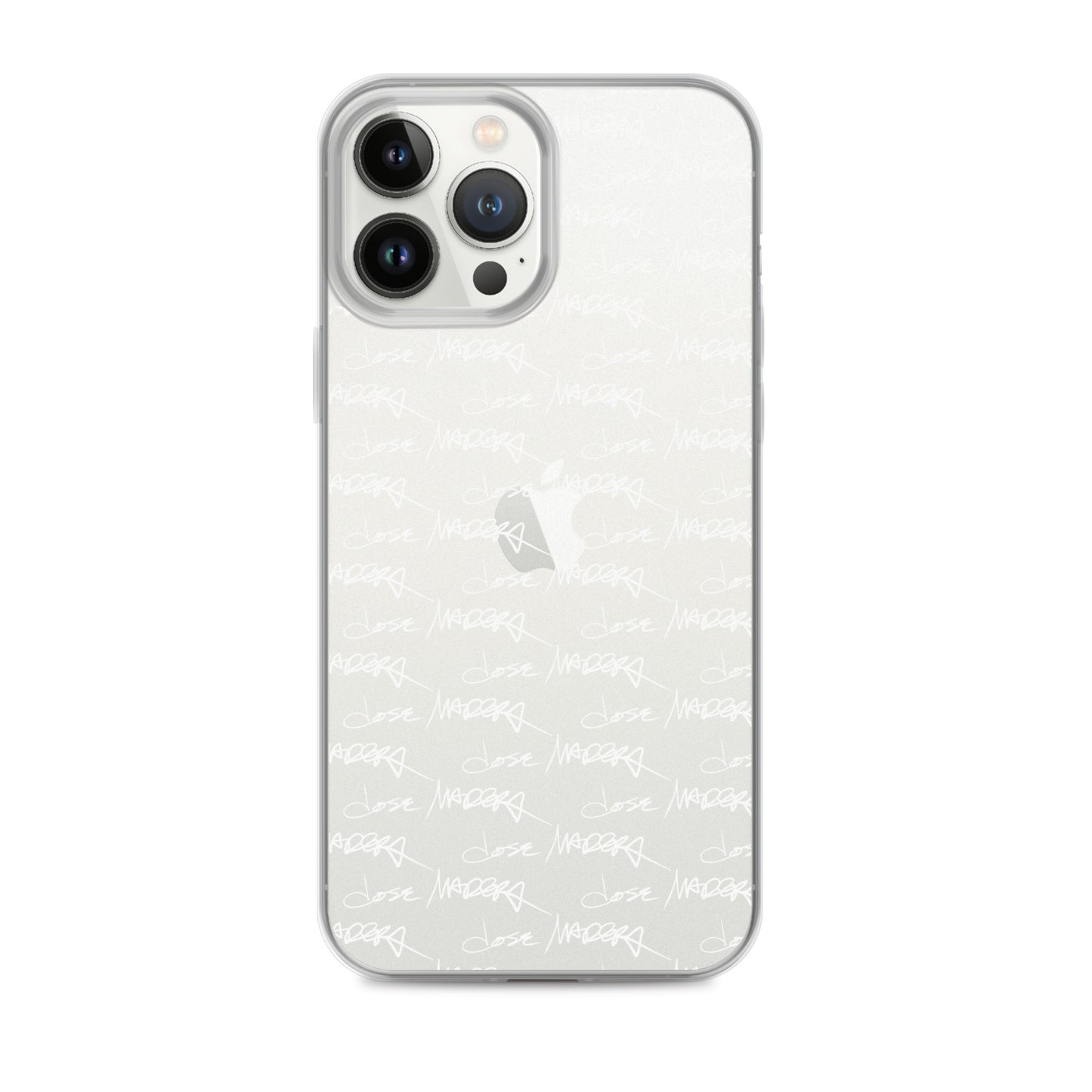 Jose Madera Autograph in White on Clear Case for iPhone®