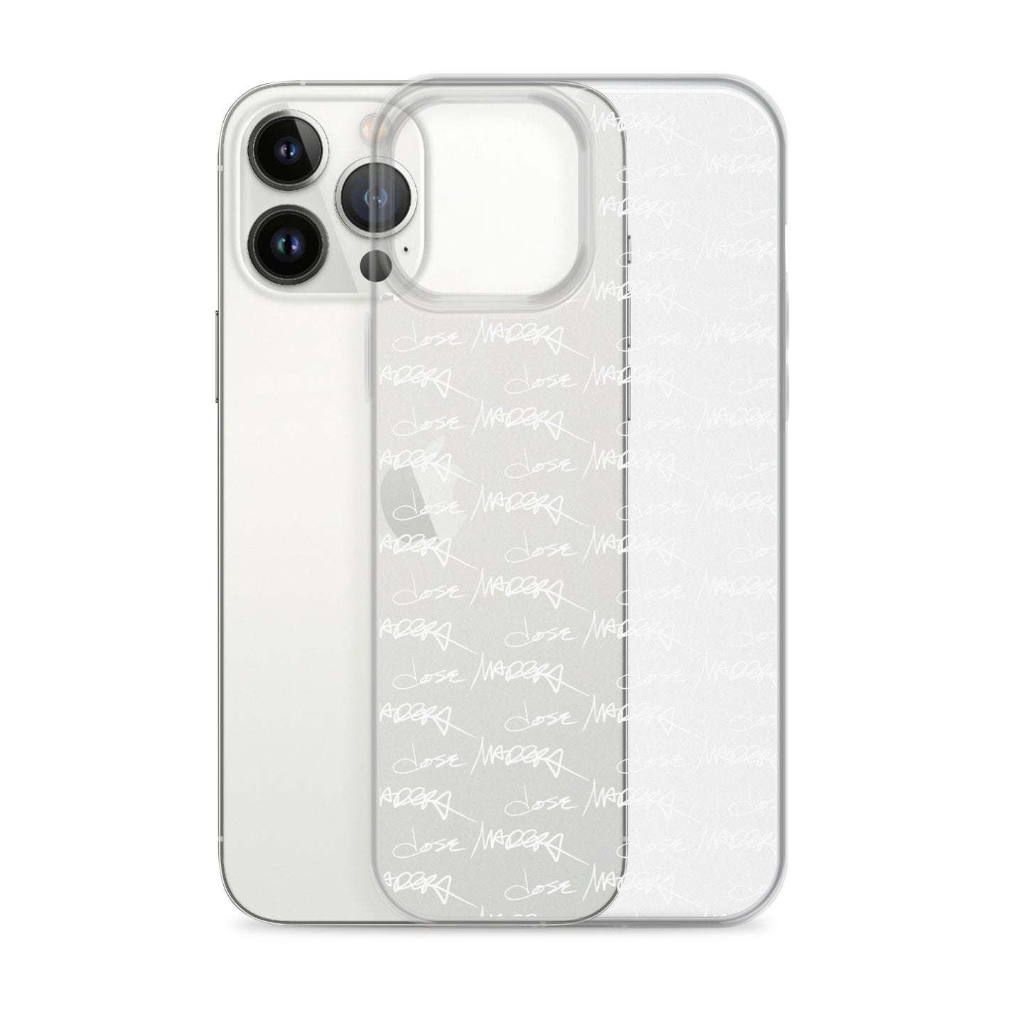 Jose Madera Autograph in White on Clear Case for iPhone®