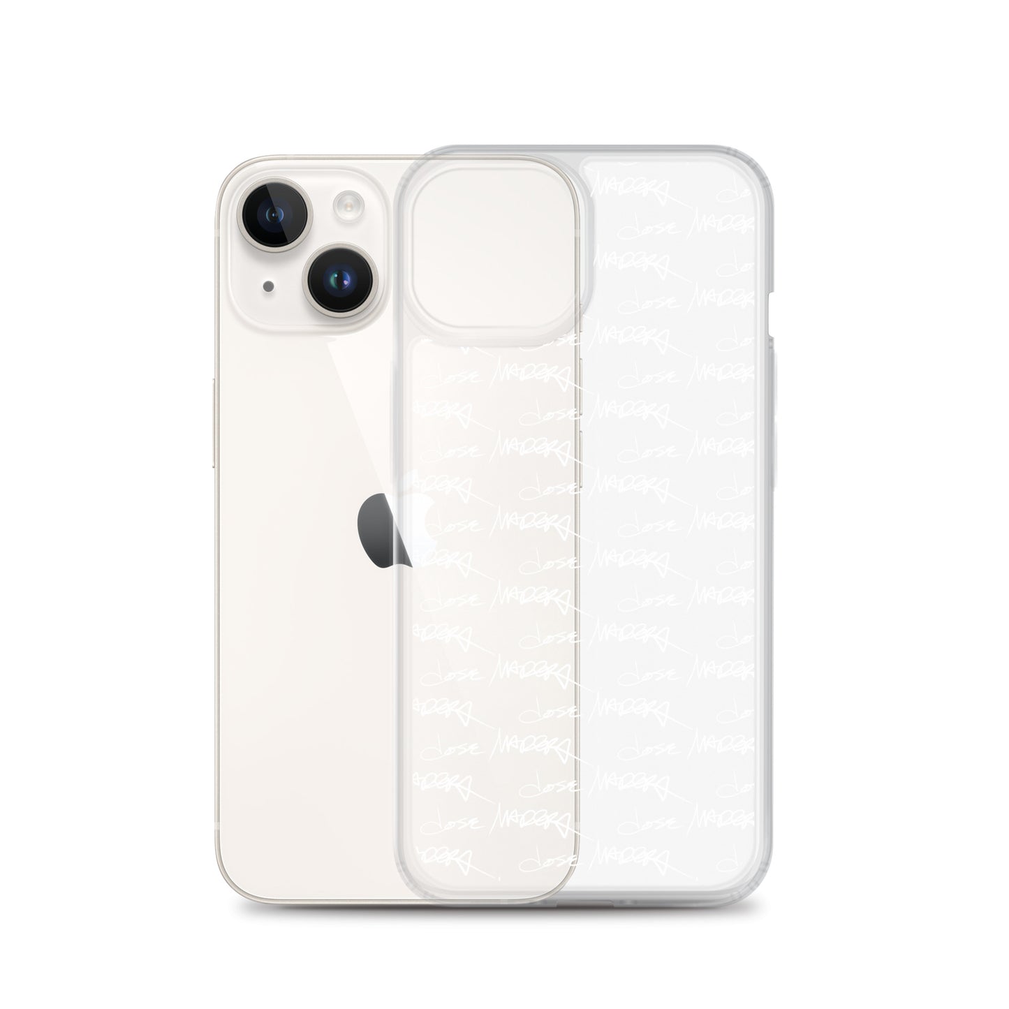 Jose Madera Autograph in White on Clear Case for iPhone®