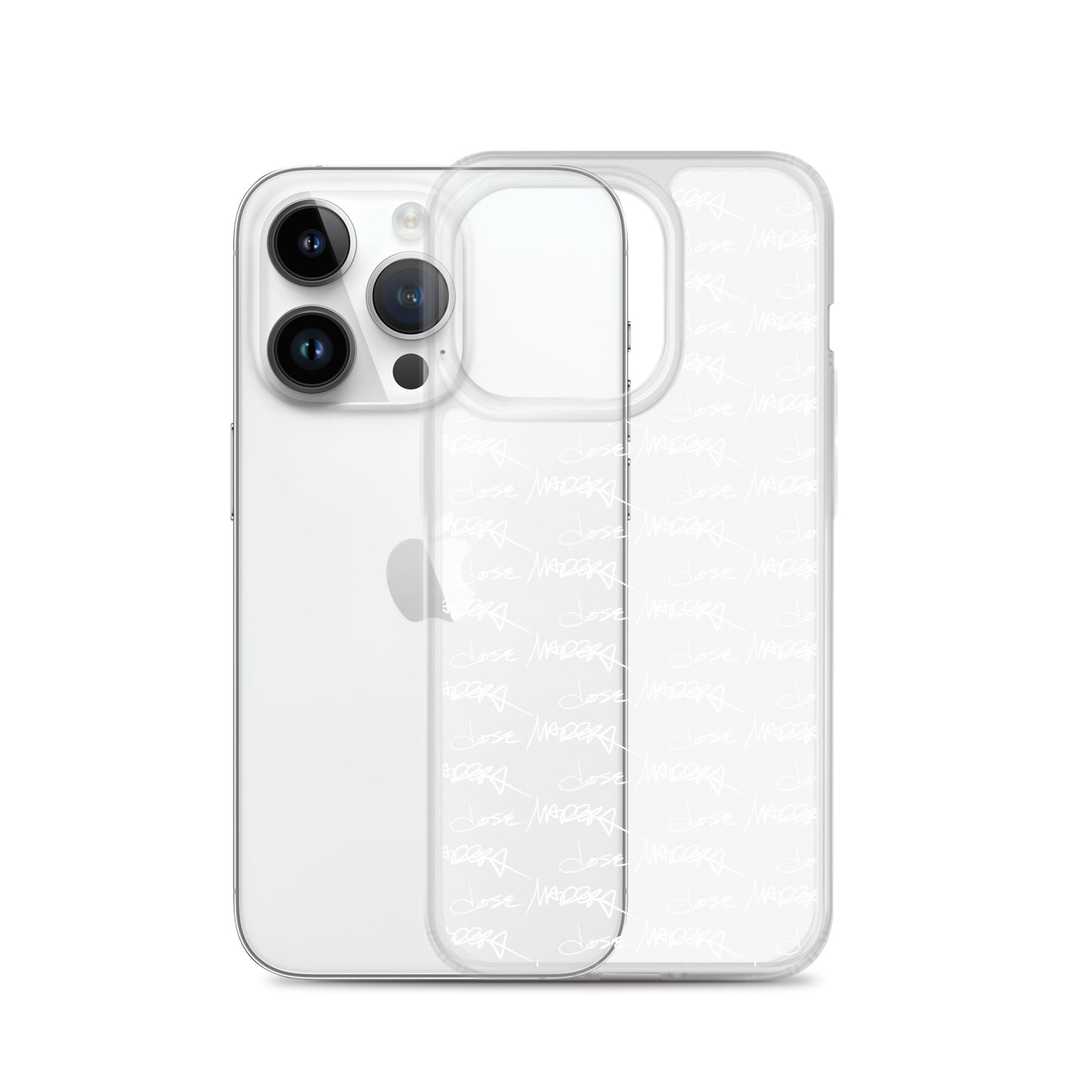 Jose Madera Autograph in White on Clear Case for iPhone®