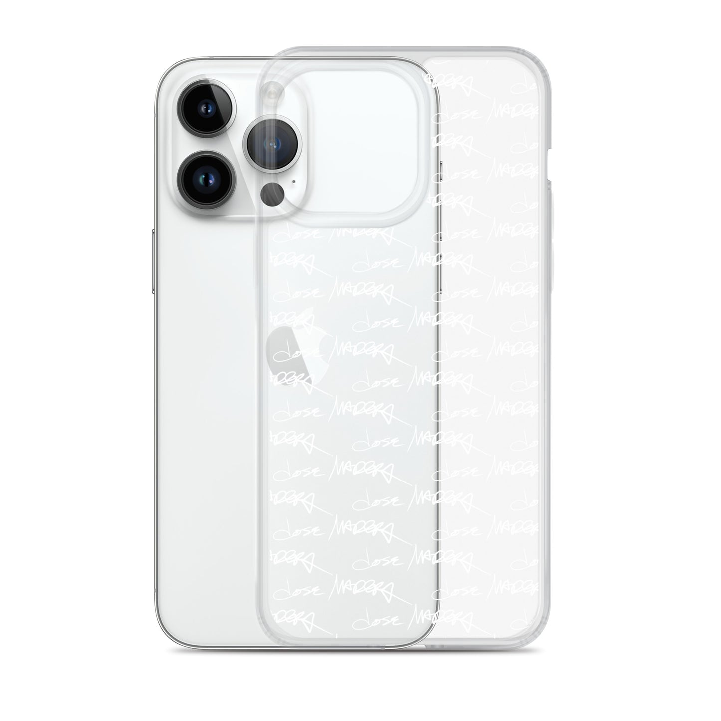 Jose Madera Autograph in White on Clear Case for iPhone®