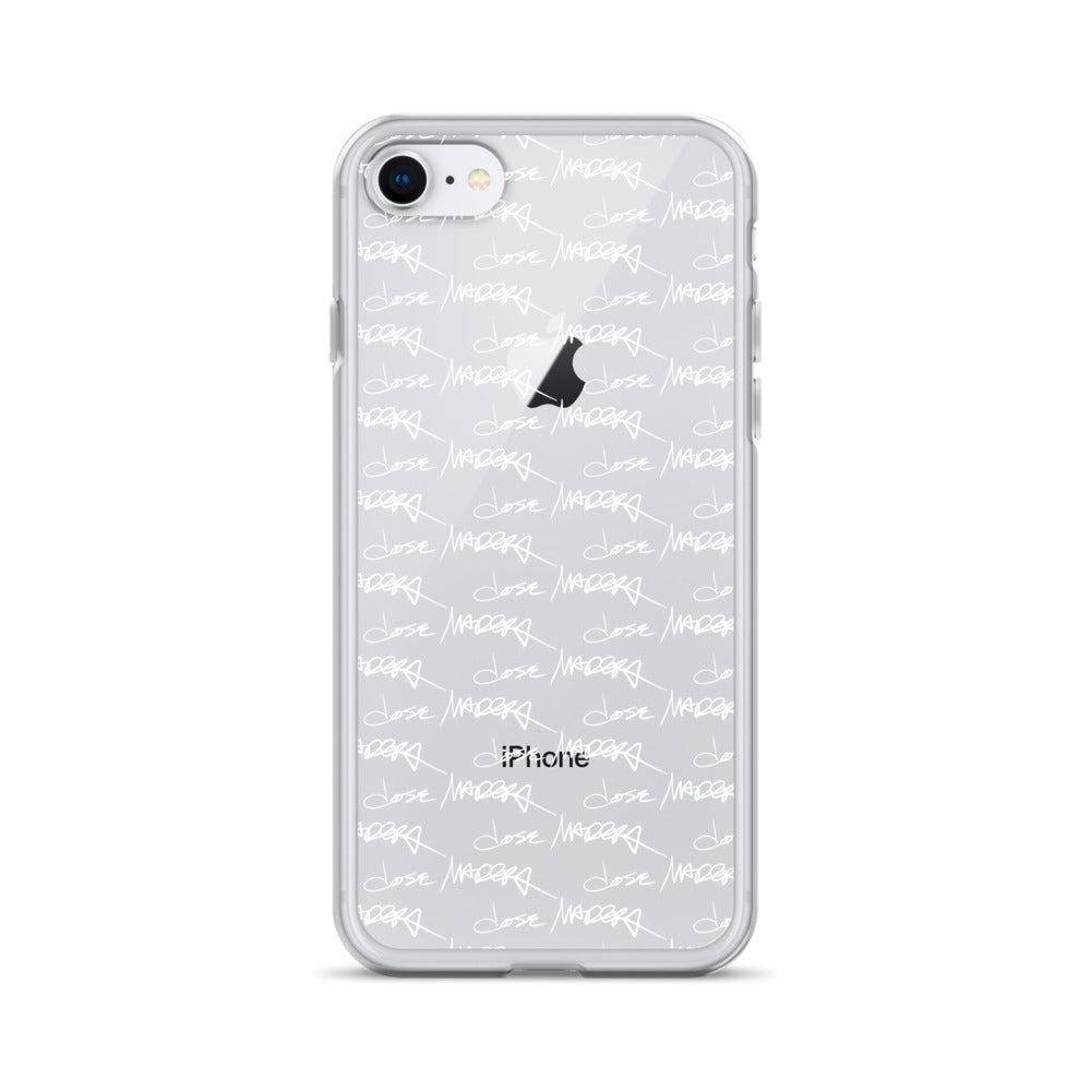 Jose Madera Autograph in White on Clear Case for iPhone®