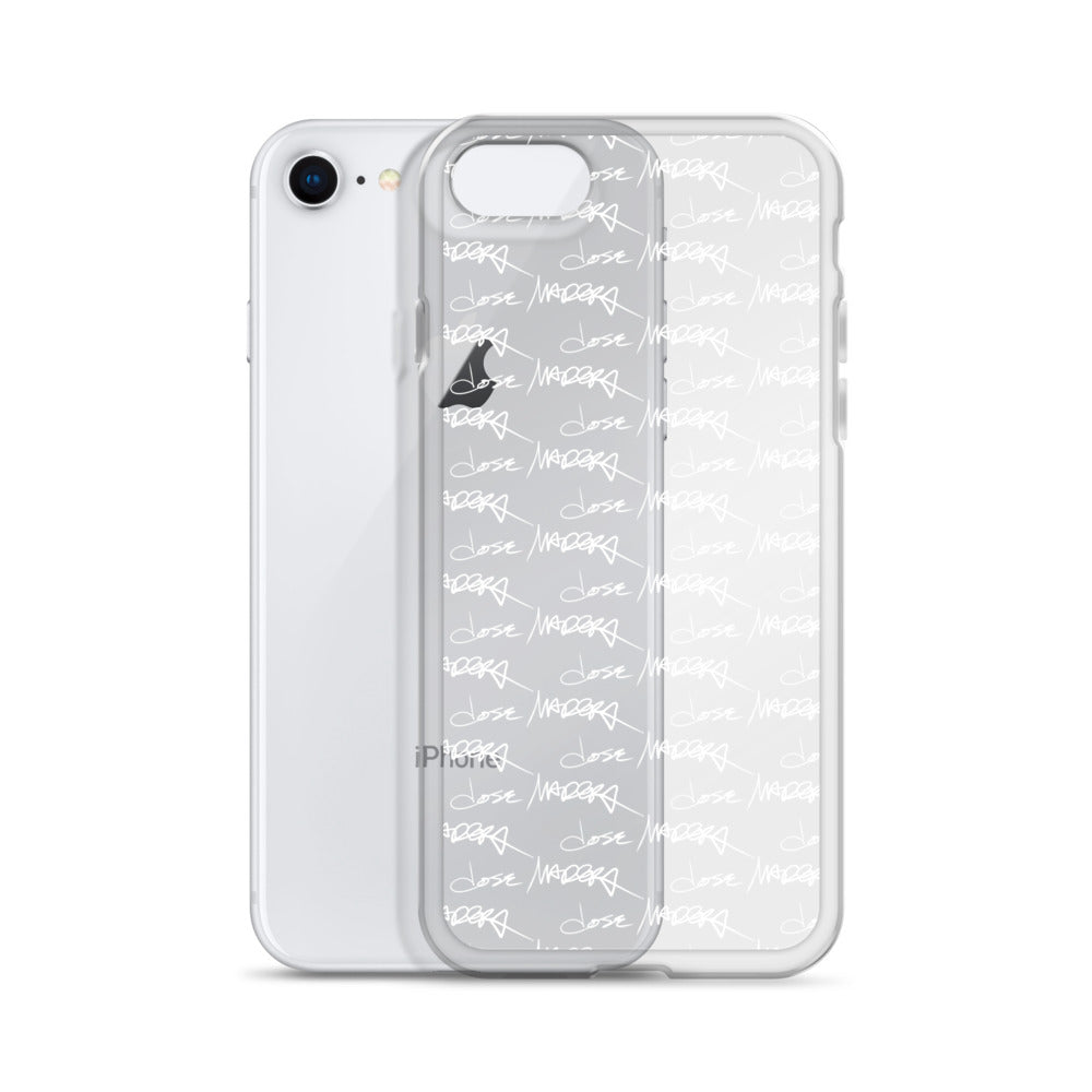 Jose Madera Autograph in White on Clear Case for iPhone®