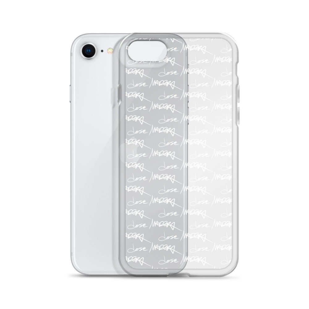 Jose Madera Autograph in White on Clear Case for iPhone®