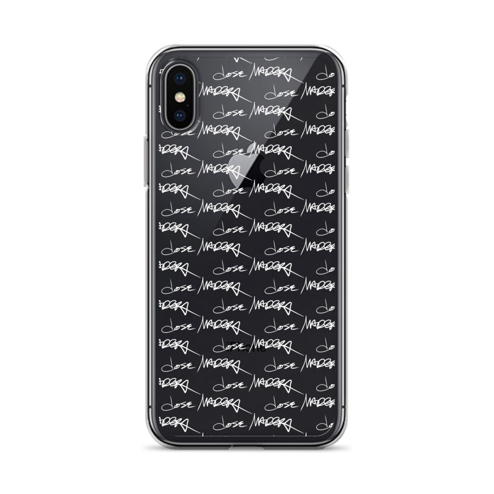 Jose Madera Autograph in White on Clear Case for iPhone®