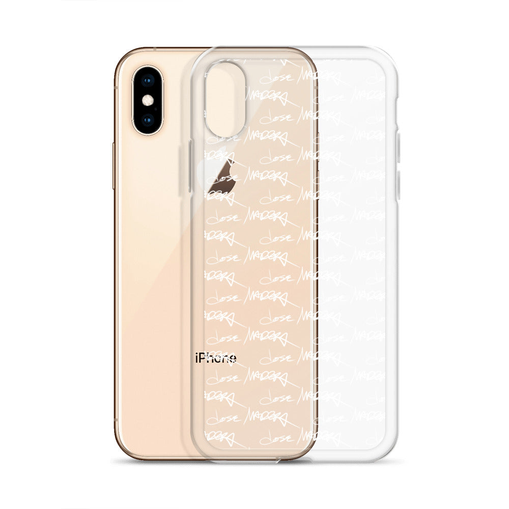 Jose Madera Autograph in White on Clear Case for iPhone®