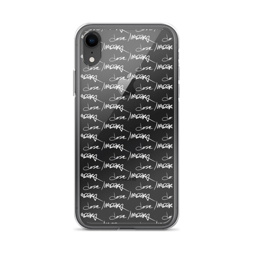 Jose Madera Autograph in White on Clear Case for iPhone®