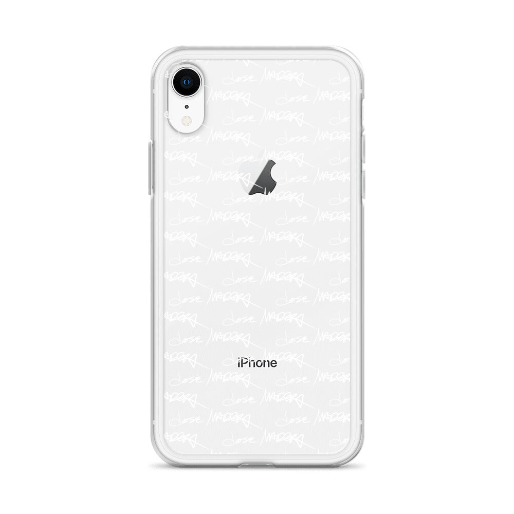 Jose Madera Autograph in White on Clear Case for iPhone®