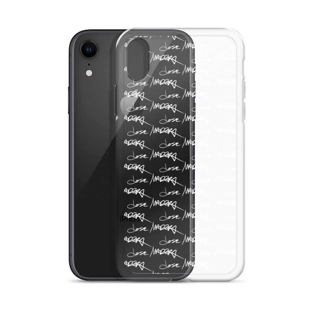 Jose Madera Autograph in White on Clear Case for iPhone®