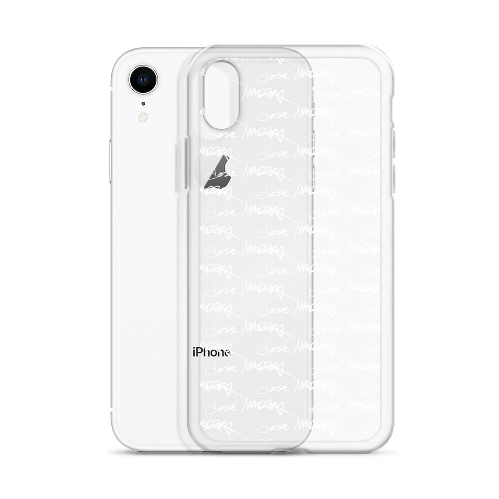 Jose Madera Autograph in White on Clear Case for iPhone®