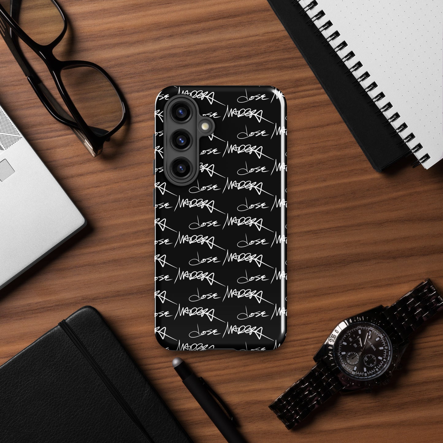 Jose Madera Autograph on Black Tough case for Samsung®